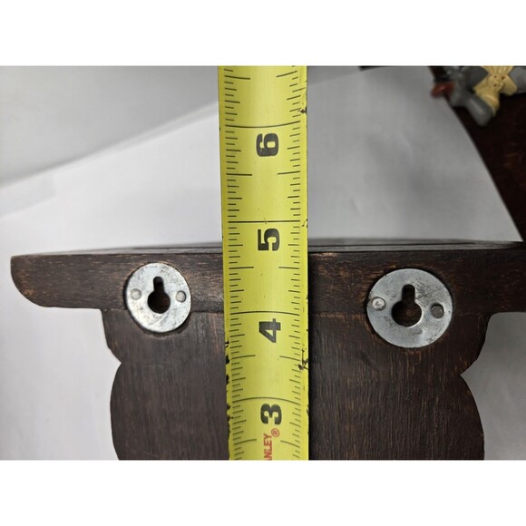 ANTIQUE HAND CARVED MAHOGANY CORBEL WALL SHELF Pair - Picture 4 of 7